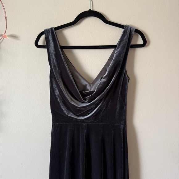 Revelry Dakota velvet maxi special occasion bridesmaid dress 0 - Picture 9 of 13